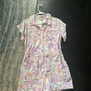Indigo Pastel Floral Romper